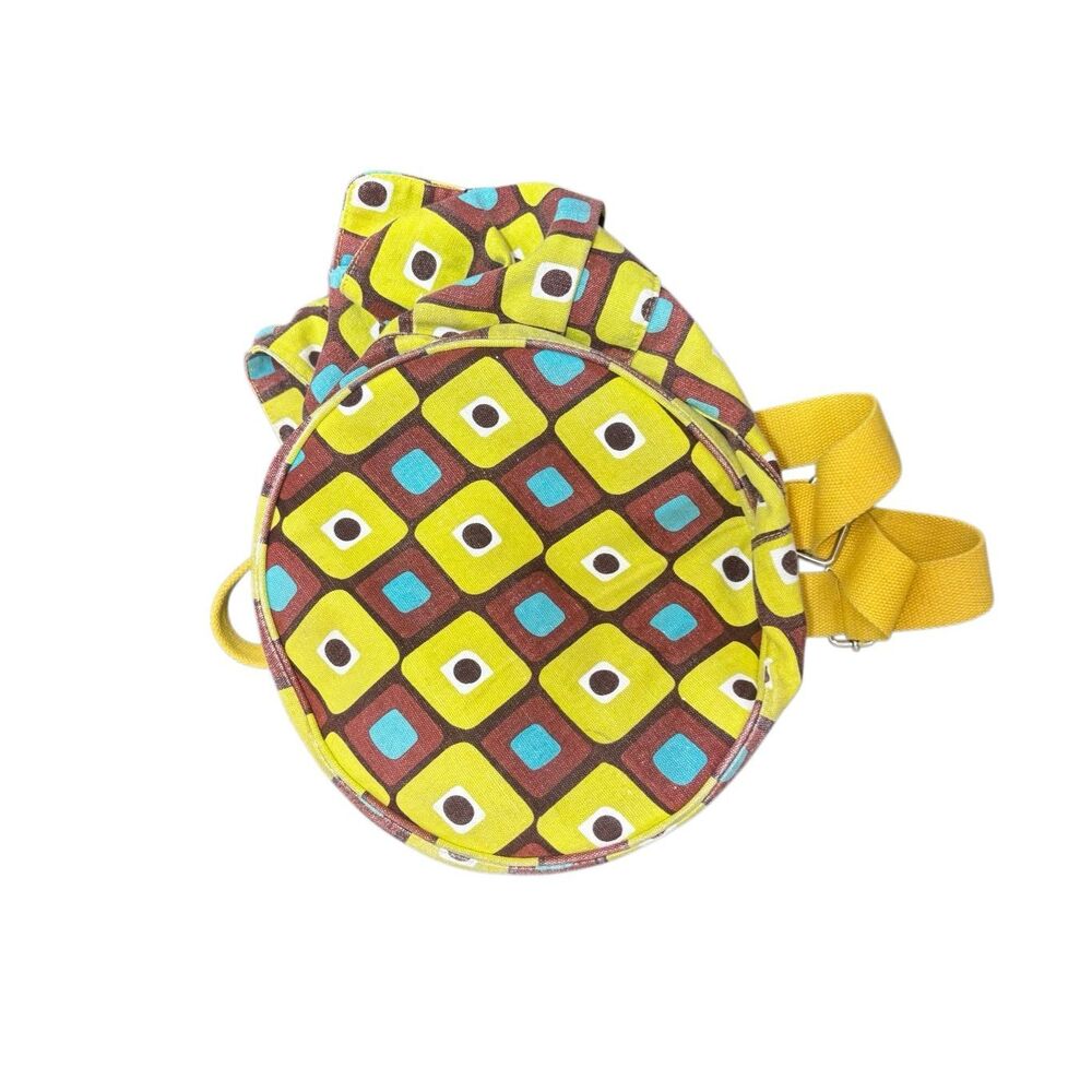 Ecototes Canvas Drawstring Bucket Backpack Geomet… - image 5